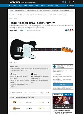 MusicRadar.com Fender American Ultra Telecaster MusicRadar.com Fender American Ultra Telecaster