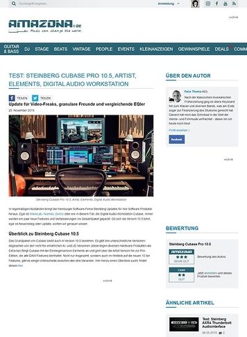 Amazona.de Steinberg Cubase Pro 10.5