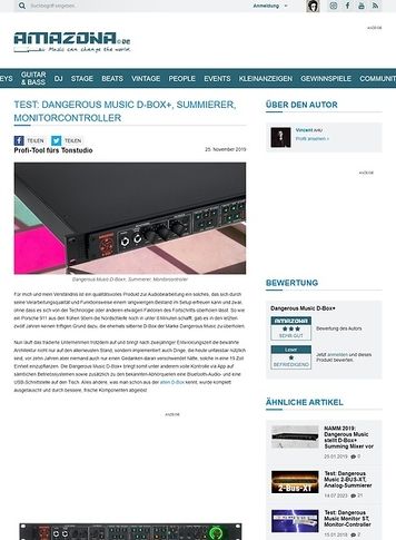 Amazona.de Dangerous Music D-Box+ Amazona.de Dangerous Music D-Box+