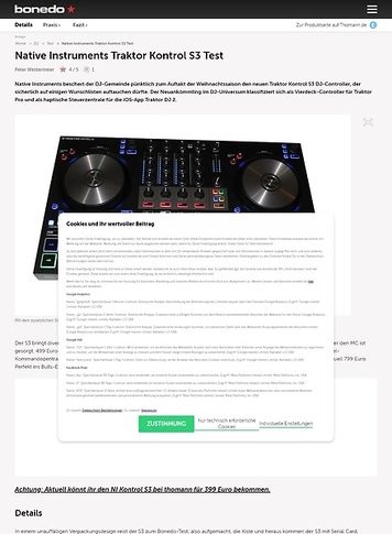 Bonedo.de Native Instruments Traktor Kontrol S3 Bonedo.de Native Instruments Traktor Kontrol S3