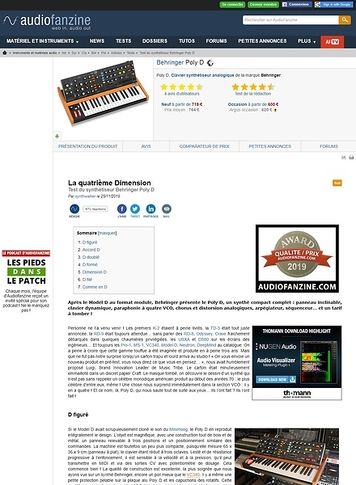 Audiofanzine.com Behringer Poly D Audiofanzine.com Behringer Poly D