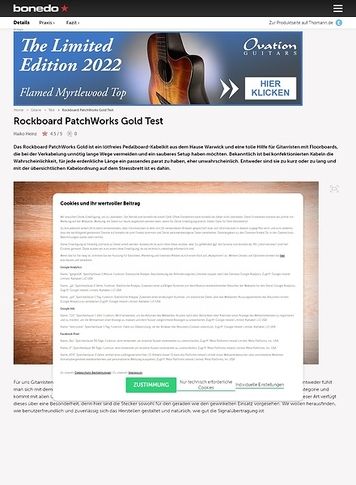 Bonedo.de Rockboard PatchWorks Gold Bonedo.de Rockboard PatchWorks Gold