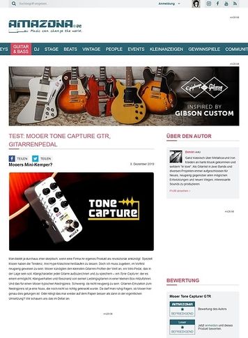 Amazona.de Mooer Tone Capture GTR Amazona.de Mooer Tone Capture GTR