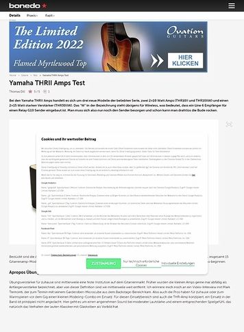 Bonedo.de Yamaha THRII Amps Bonedo.de Yamaha THRII Amps