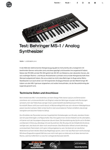DJLAB Behringer MS-1 DJLAB Behringer MS-1