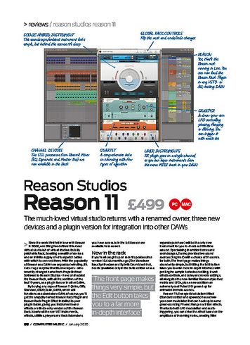 Computer Music Reason Studios Reason 11 Computer Music Reason Studios Reason 11