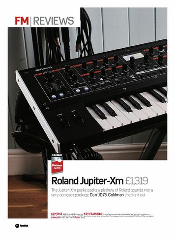 Future Music Roland Jupiter-Xm Future Music Roland Jupiter-Xm