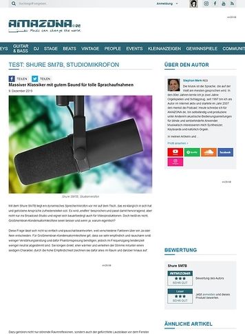 Amazona.de Shure SM 7B Amazona.de Shure SM 7B