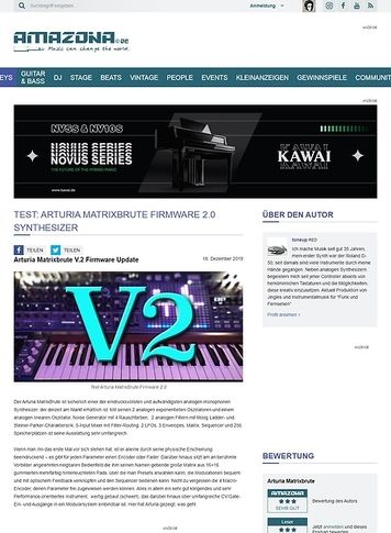 Amazona.de Arturia MatrixBrute Firmware 2.0 Amazona.de Arturia MatrixBrute Firmware 2.0