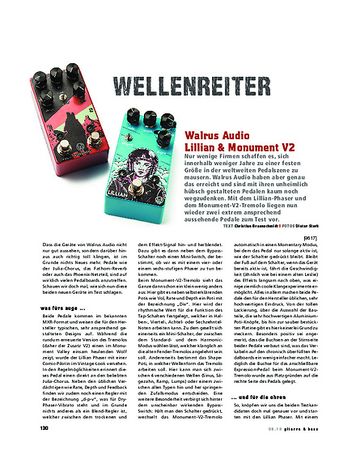 Gitarre & Bass Walrus Audio Lillian & Monument V2 Gitarre & Bass Walrus Audio Lillian & Monument V2