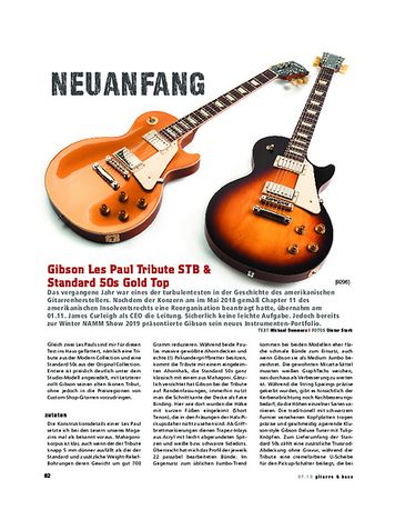 Gitarre & Bass Gibson Les Paul Tribute STB & Standard 50s Gold Top Gitarre & Bass Gibson Les Paul Tribute STB & Standard 50s Gold Top