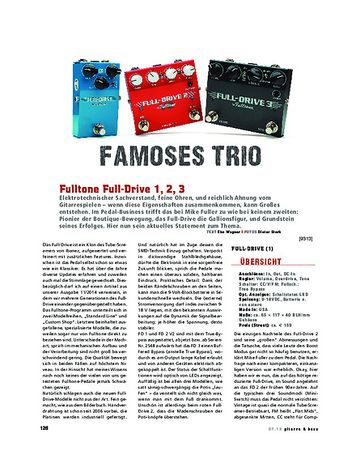Gitarre & Bass Fulltone Full-Drive 1, 2 V2 & 3 Gitarre & Bass Fulltone Full-Drive 1, 2 V2 & 3