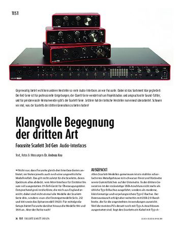 Sound & Recording Focusrite Scarlett 3rd Gen Sound & Recording Focusrite Scarlett 3rd Gen