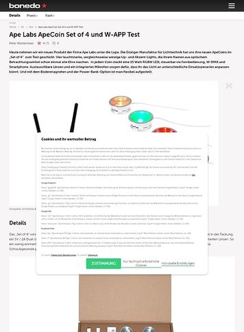 Bonedo.de Ape Labs ApeCoin Set of 4 und W-APP Bonedo.de Ape Labs ApeCoin Set of 4 und W-APP