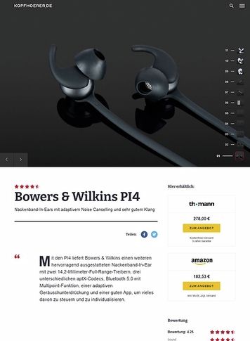 Kopfhoerer.de Bowers & Wilkins PI 4 BK Kopfhoerer.de Bowers & Wilkins PI 4 BK