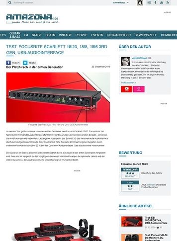 Amazona.de Focusrite Scarlett 18i20 3rd Gen Amazona.de Focusrite Scarlett 18i20 3rd Gen