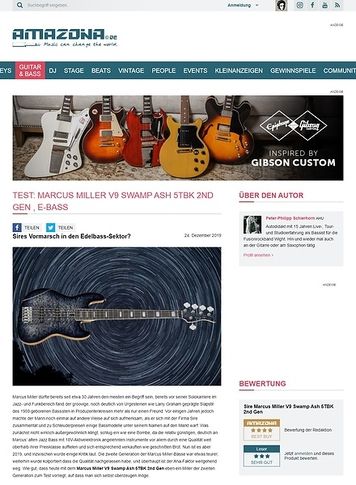 Amazona.de Marcus Miller V9 Swamp Ash 5TBK 2nd Gen Amazona.de Marcus Miller V9 Swamp Ash 5TBK 2nd Gen