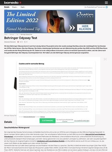 Bonedo.de Behringer Odyssey Bonedo.de Behringer Odyssey