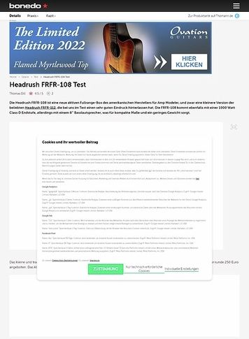 Bonedo.de Headrush FRFR-108 Bonedo.de Headrush FRFR-108