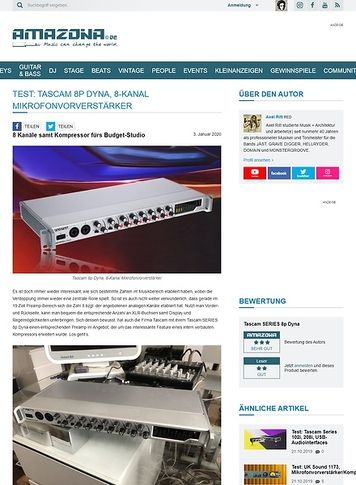 Amazona.de Tascam 8p Dyna Amazona.de Tascam 8p Dyna