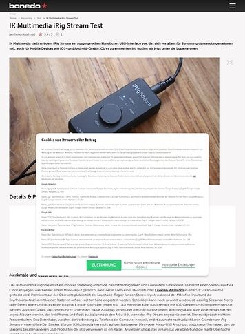 Bonedo.de IK Multimedia iRig Stream Bonedo.de IK Multimedia iRig Stream