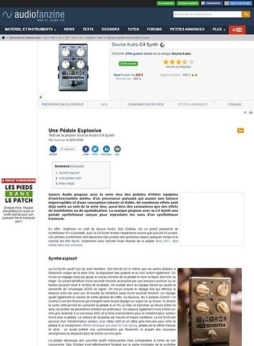 Audiofanzine.com Source Audio C4 Synth Audiofanzine.com Source Audio C4 Synth