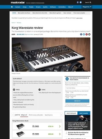 MusicRadar.com Korg Wavestate MusicRadar.com Korg Wavestate