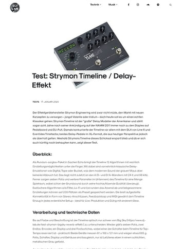 DJLAB Strymon Timeline / Delay-Effekt DJLAB Strymon Timeline / Delay-Effekt