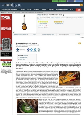 Audiofanzine.com Gibson Slash Les Paul Standard 2020 Audiofanzine.com Gibson Slash Les Paul Standard 2020
