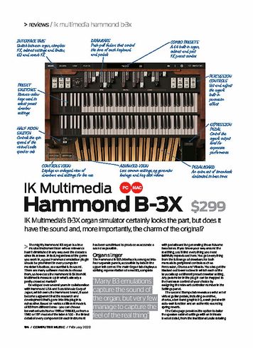 Computer Music IK Multimedia Hammond B-3X Computer Music IK Multimedia Hammond B-3X