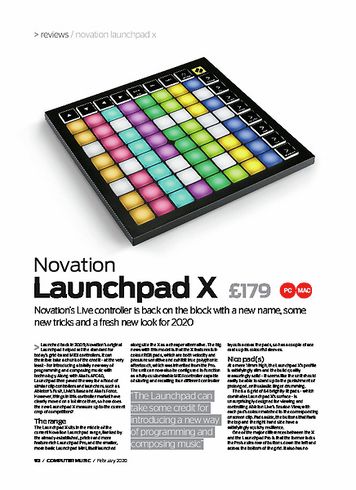 Computer Music Novation Launchpad X Computer Music Novation Launchpad X