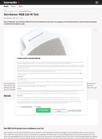 Bonedo.de Sennheiser MEB 114 Bonedo.de Sennheiser MEB 114