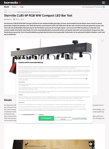 Bonedo.de Stairville CLB5 6P RGB WW Compact LED Bar Bonedo.de Stairville CLB5 6P RGB WW Compact LED Bar