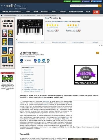 Audiofanzine.com Korg Wavestate Audiofanzine.com Korg Wavestate