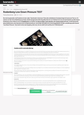 Bonedo.de Rodenberg Low Down Pressure Bonedo.de Rodenberg Low Down Pressure