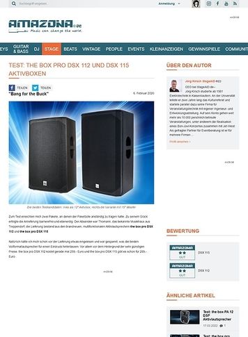 Amazona.de the box pro DSX 112 & DSX 115 Amazona.de the box pro DSX 112 & DSX 115