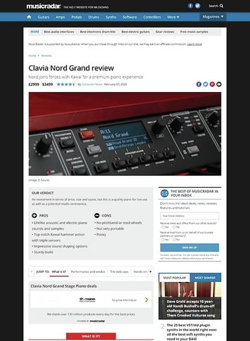 MusicRadar.com Clavia Nord Grand MusicRadar.com Clavia Nord Grand