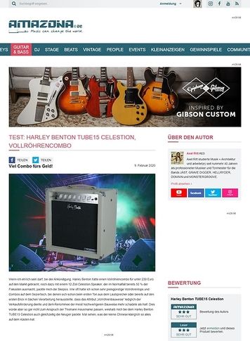 Amazona.de Harley Benton TUBE15 Celestion Amazona.de Harley Benton TUBE15 Celestion