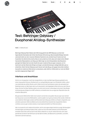 DJLAB Behringer Odyssey DJLAB Behringer Odyssey