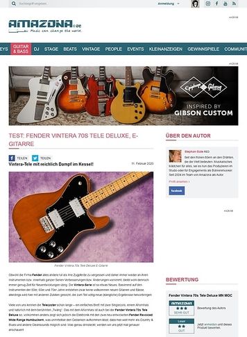 Amazona.de Fender Vintera 70s Tele Deluxe MN Amazona.de Fender Vintera 70s Tele Deluxe MN