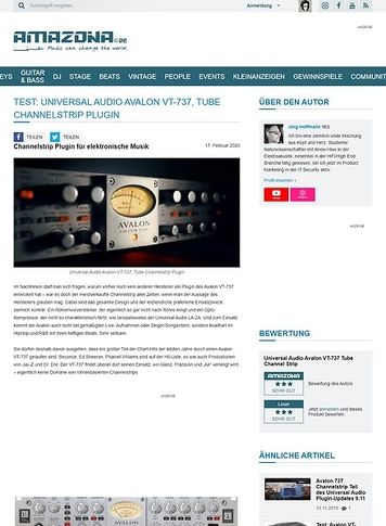 Amazona.de Universal Audio Avalon VT-737 Amazona.de Universal Audio Avalon VT-737