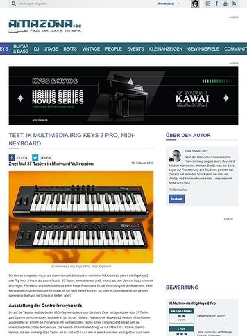 Amazona.de IK Multimedia iRig Keys 2 & 2 Pro Amazona.de IK Multimedia iRig Keys 2 & 2 Pro