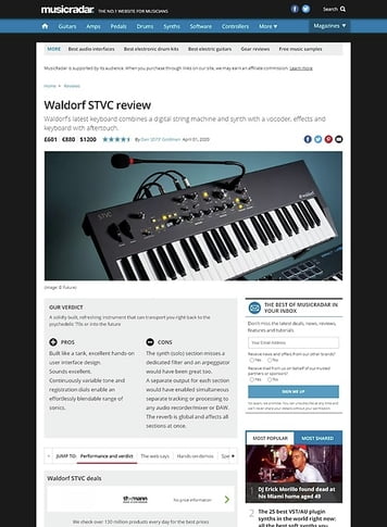MusicRadar.com Waldorf STVC MusicRadar.com Waldorf STVC