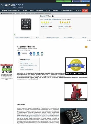 Audiofanzine.com Strymon Iridium Audiofanzine.com Strymon Iridium