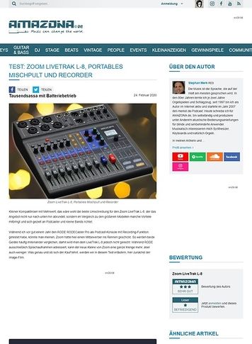 Amazona.de Zoom LiveTrak L-8 Amazona.de Zoom LiveTrak L-8