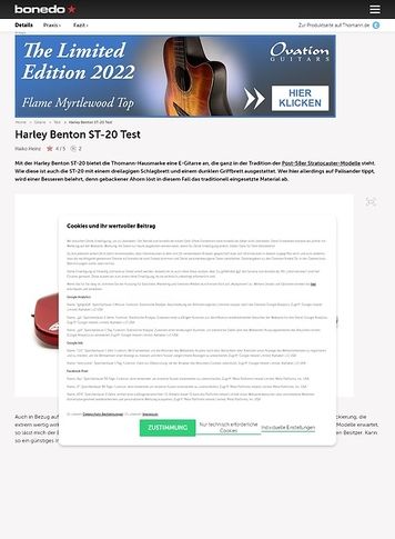 Bonedo.de Harley Benton ST-20 Bonedo.de Harley Benton ST-20