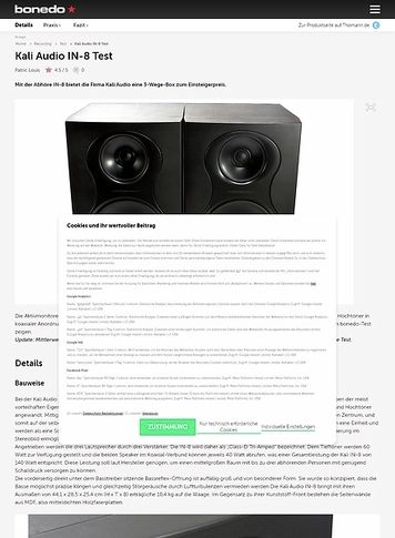 Bonedo.de Kali Audio IN-8 Bonedo.de Kali Audio IN-8