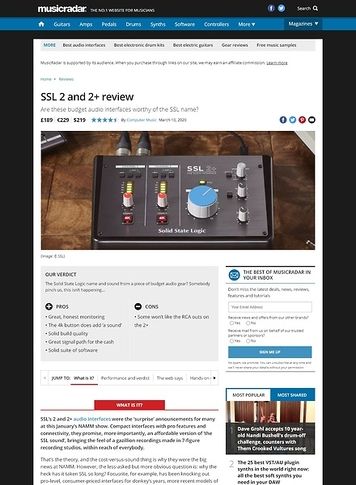 MusicRadar.com SSL 2 and 2+ MusicRadar.com SSL 2 and 2+