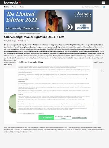 Bonedo.de Charvel Angel Vivaldi DK24-7 Bonedo.de Charvel Angel Vivaldi DK24-7