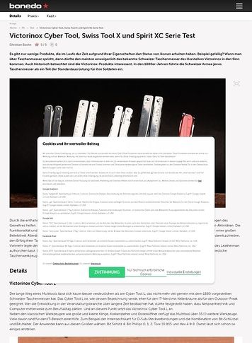 Bonedo.de Victorinox Cyber Tool, Swiss Tool X und Spirit XC Serie Bonedo.de Victorinox Cyber Tool, Swiss Tool X und Spirit XC Serie